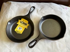 ( lot of 2 ) Lodge Pre-Seasoned 6-1/2-Inch Skillets Black NEW