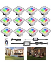 Decking Lights, LED Decking Lights Mains Powered Plinth Lights 12 Packs