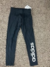 Women's Adidas Essentials Linear Activewear Athletic Leggings Black DP2386