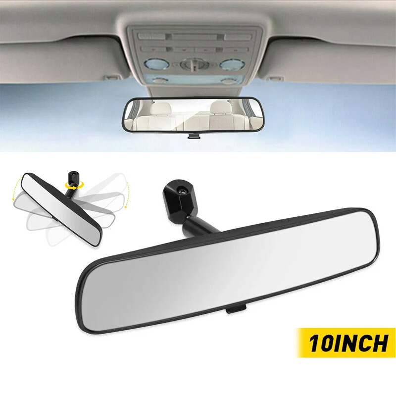 Universal Inner Inside Interior 10 Inch Rearview Rear View Mirror + Adhesive Kit