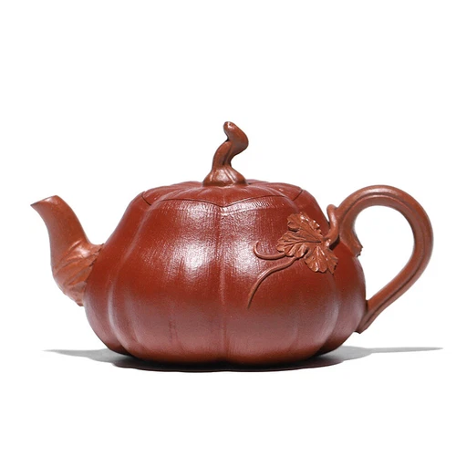 150ml Full Handmade Tea Pot Pumpkin Design Real Yixing Zisha Dahongpao Clay Pot - Picture 12 of 13