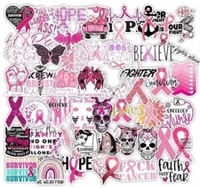 BREAST CANCER AWARENESS Vinyl Stickers ~October WEAR PINK Ribbon FIGHT Survivor