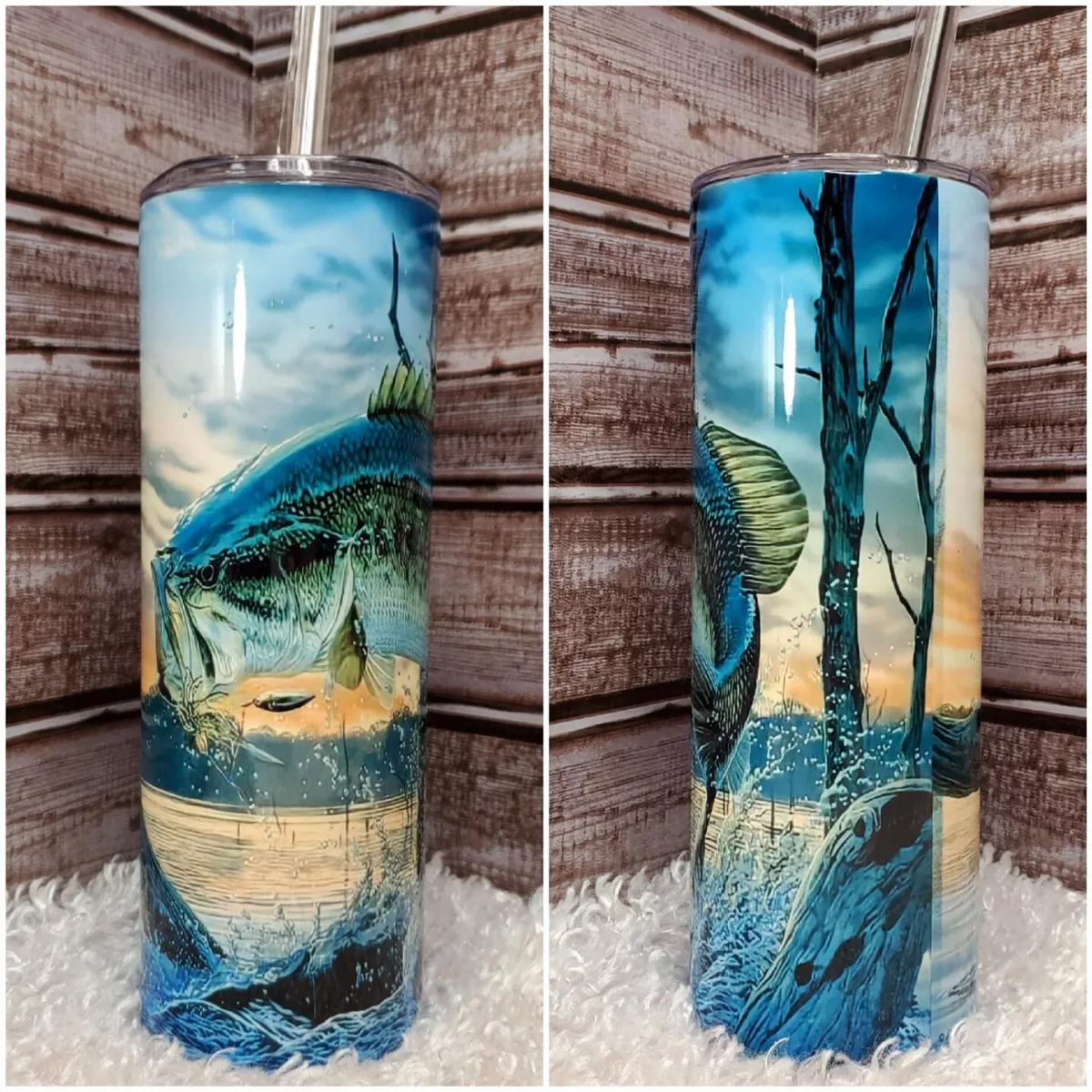 Fishing Beautiful Colors 20 oz Skinny Tumbler Gift idea for Men