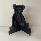 DOORSTOP CAST IRON TEDDY BEAR ON BOOKS 10" tall School Study Teacher Apple — photo 4