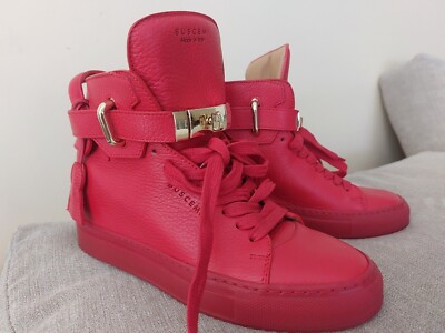 Buscemi women's 100mm Alta Red sneakers in good condition EU36 USED  UK
