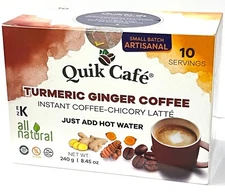 Quik Cafe Turmeric Ginger Coffee instant Coffee-Chicory Latte