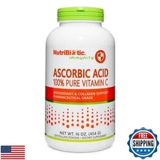 NutriBiotic Ascorbic Acid Vitamin C Powder, 16 Oz | Pharmaceutical Grade L-As