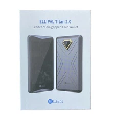 Ellipal Titan 2.0 4" Inch Crypto Cold Wallet Air-gapped w/16GB SSD Grey Gold