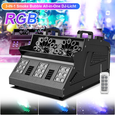 2000W Nebelblasenmaschine Nebelmaschine Bubble Nebeleffekt DMX mit Fernbedienung