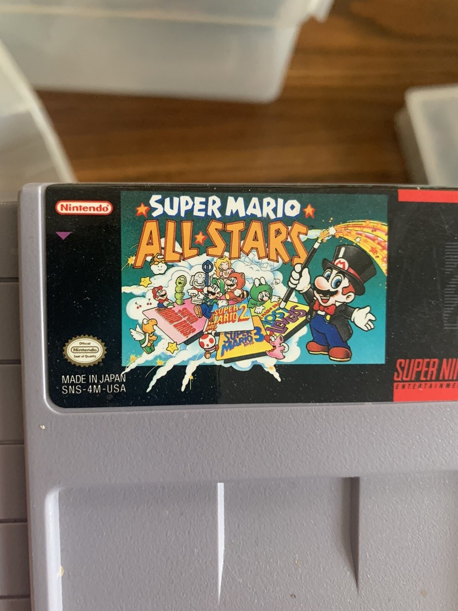 Super Mario All Stars Super Nintendo SNES Authentic Cart Tested