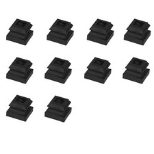 Flat Shoes with Hex Screw For 1/2" Square Balusters - Satin Black 10pcs