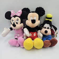 Disney Goofy, Mickey Minne Minnie Plush Lot 3 Goofy Mickey Disney Parks EUC