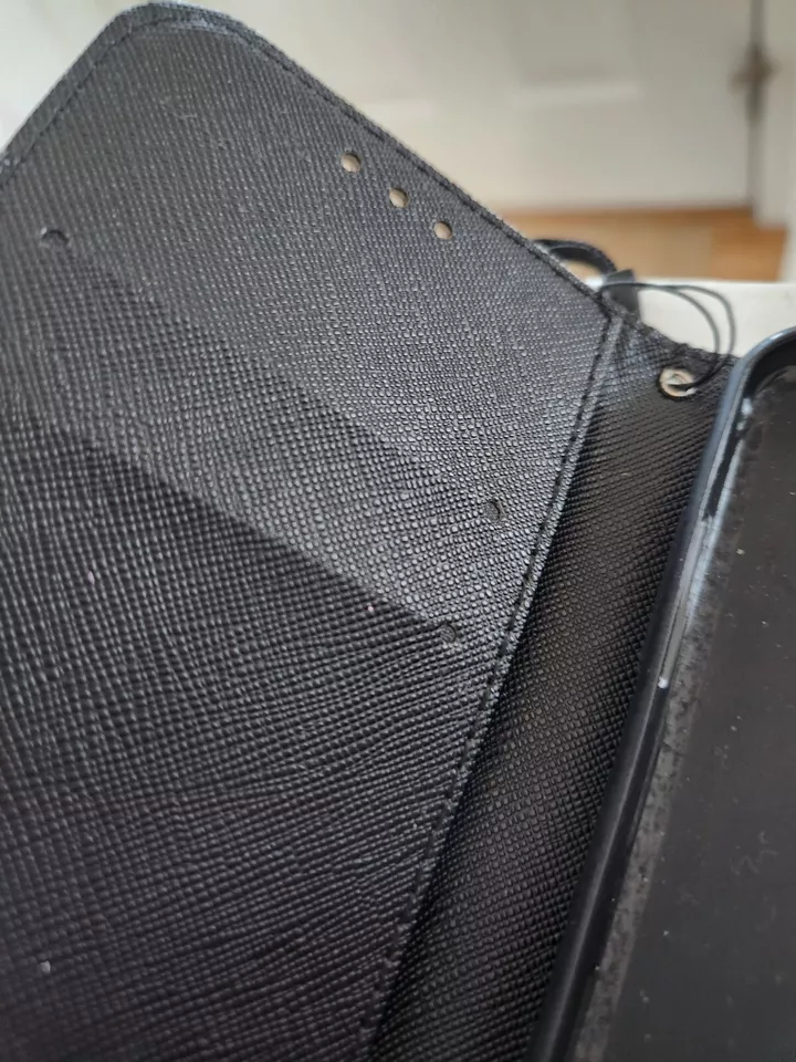 白色三星 Galaxy J3 J4 J6 J7 J8 2018 皮革卡槽手机壳保护套 — 第 2/4 张图片