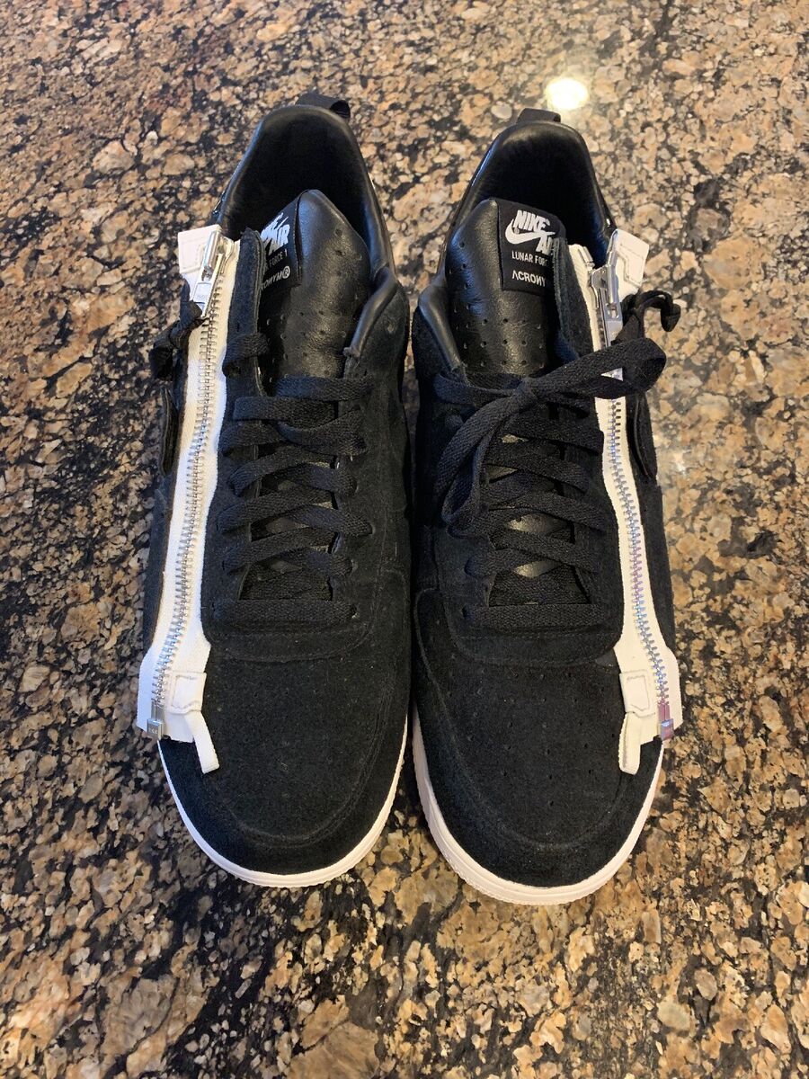 NIKE AIR LUNAR FORCE 1 SP ACRONYM YKK ZIPPER BLACK OFF WHITE NIKE AIR LUNAR FORCE 1 SP ACRONYM YKK ZIPPER BLACK OFF WHITE