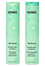 Amika The Kure Strength Repair Shampoo and Conditioner 9.2 oz Duo / New 2025