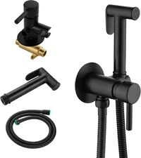 Wall Mounted Bidet Sprayer Set, Stainless Steel round Handheld Bidet Attachment,