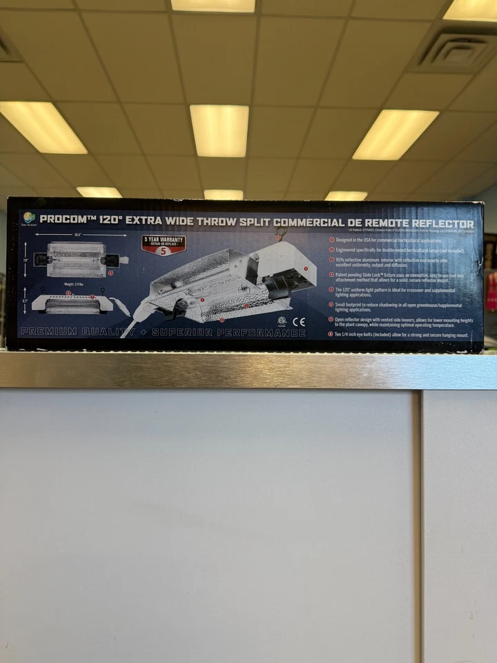 Sun System ProCom 120° 超宽抛拆分商用 DE 遥控反射器 — 第 2/2 张图片