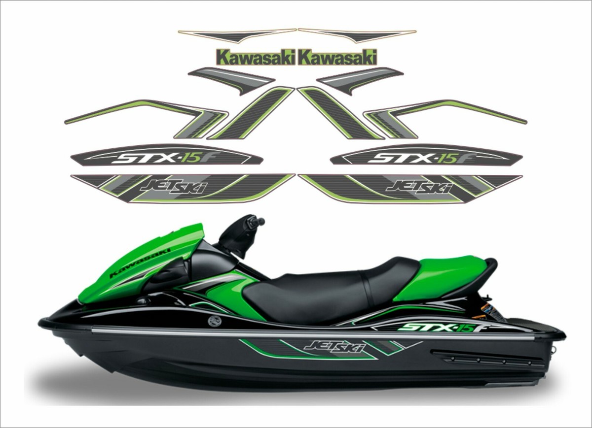 KAWASAKI STX-15 F 2015 Graphics / Decal / Sticker Kit | eBay