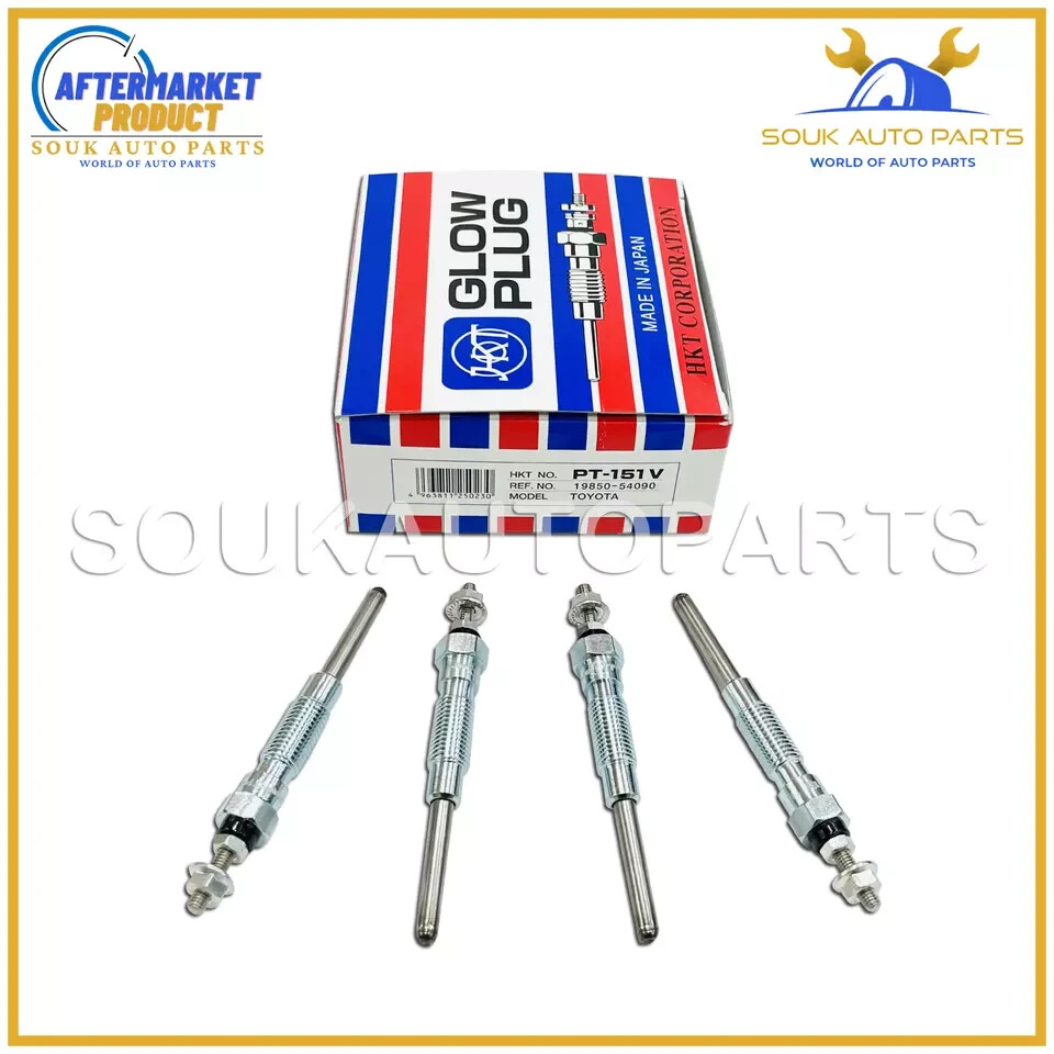 19850-54090 HEATER GLOW PLUG SET 1N-T 2L-T 2L-TE 2L-THE 3L L 4PC For Toyota