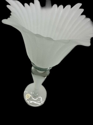 Milano Crystal Vintage Candle Holder Table Lamp 14  Art Deco Style 1980s Romania