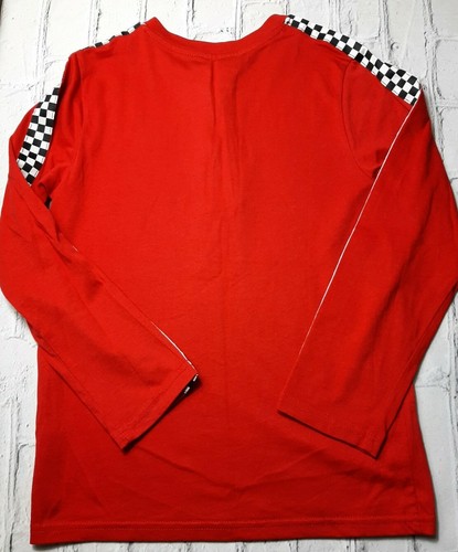 365 Kids Garanimal Boy 10 Red Checkered Flag Long Sleeve Three Button T Shirt - Picture 7 of 9