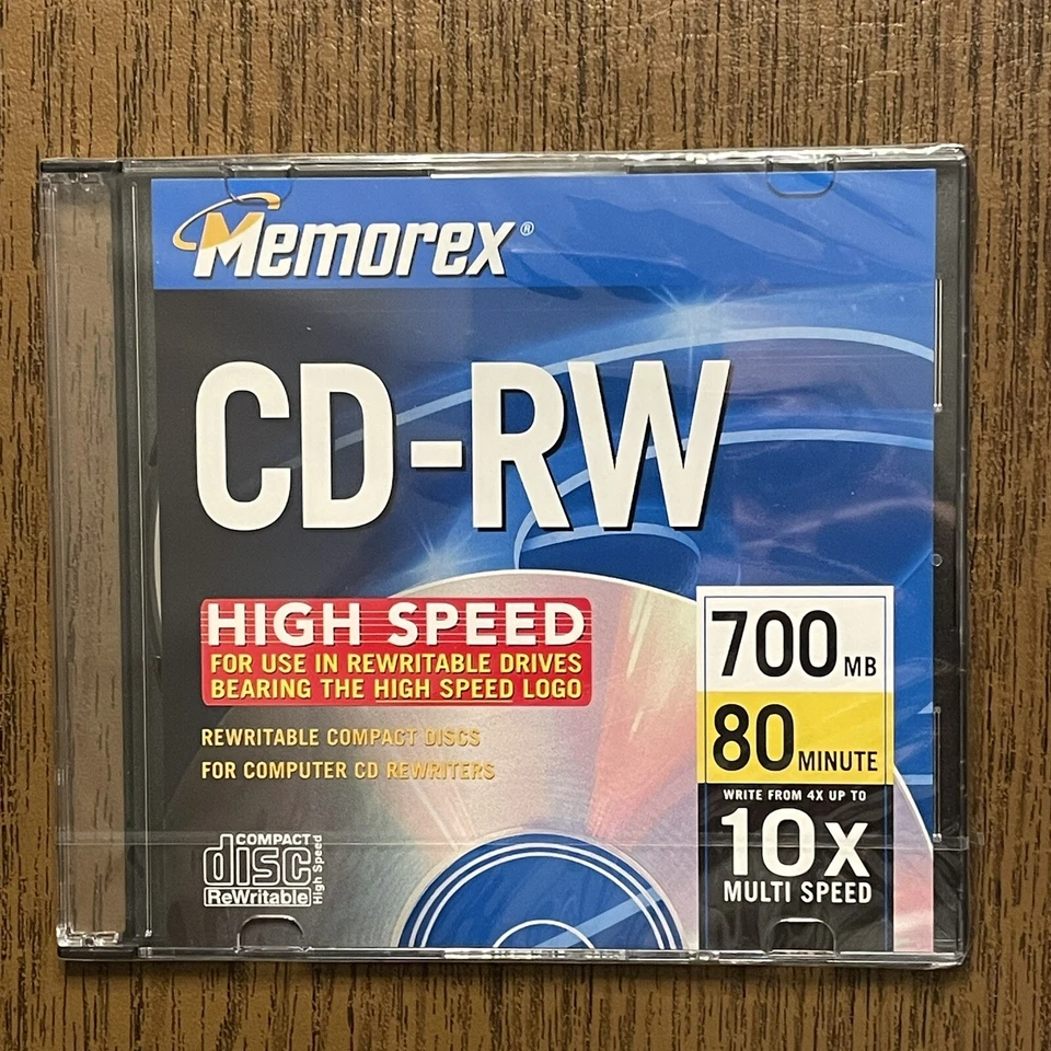 CD regrabables Memorex CD-RW 700 MB 10x velocidad 80 min - nuevo sellado, lote de 4 Foto 2 de 2