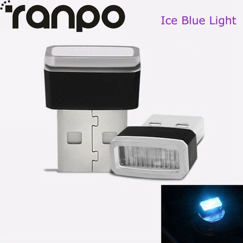 2X 5X Flexible Mini USB LED Car Atmosphere Lamp Interior Blue Multicolor Lights - Picture 17 of 19