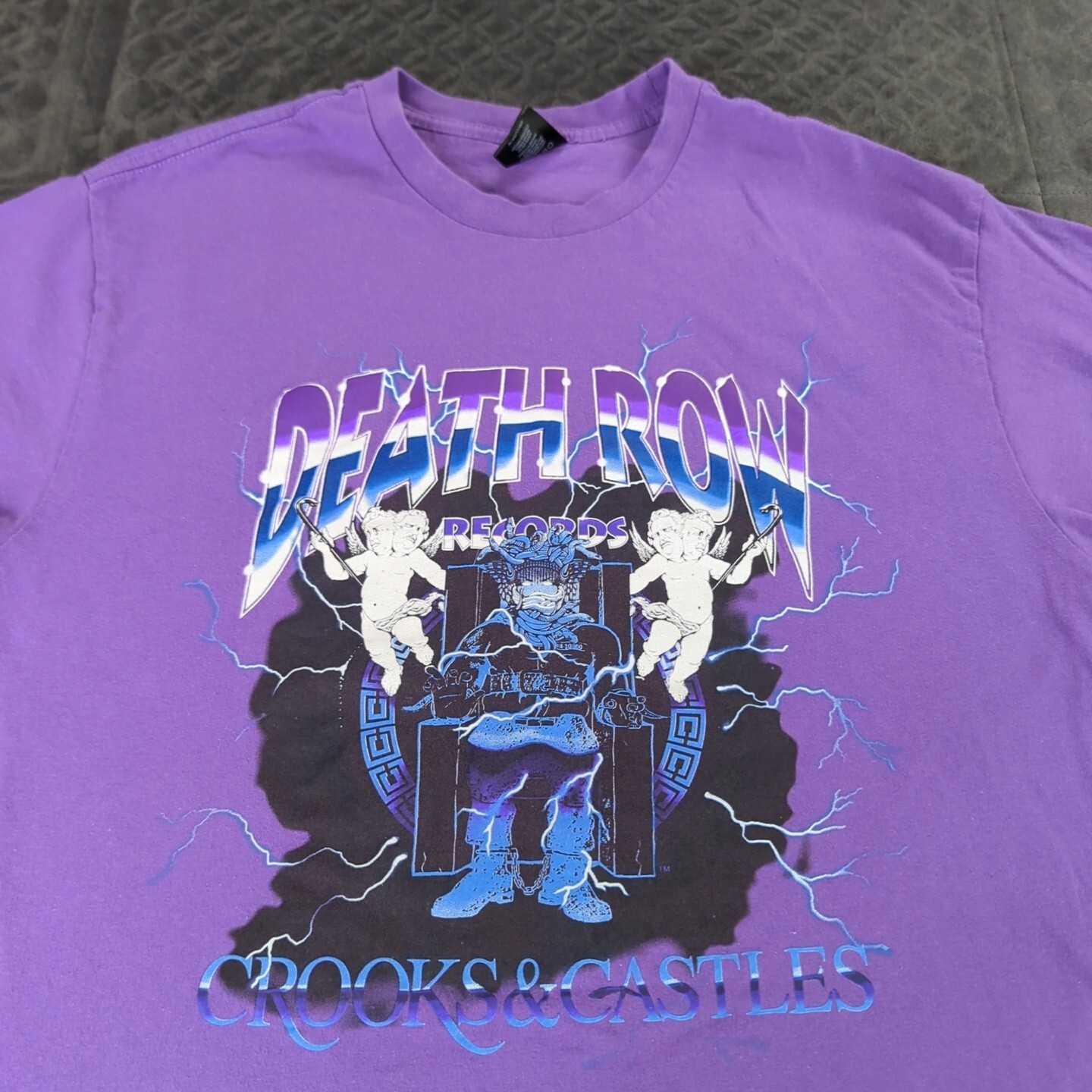 FILA Maglietta Death Row Records Crooks & Castles maglietta rap manica corta adulto media