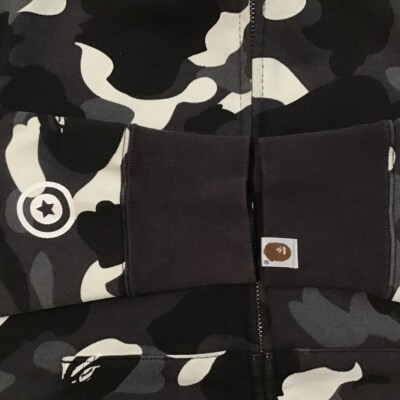 Glow in the dark BAPE City camo Ape Head full zip hoodie A Bathing