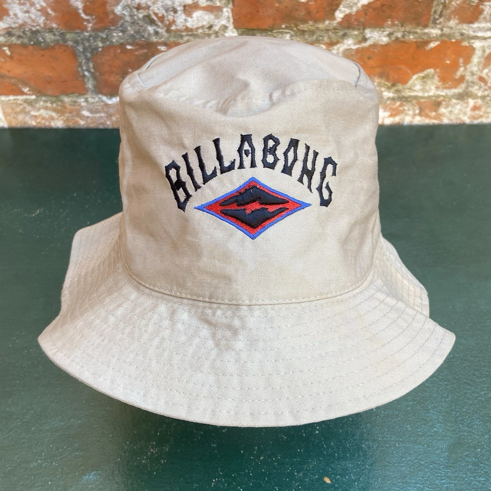 Vintage 90s Billabong Bucket Hat Surfer Skater Embroidered Logo 58cm Beach