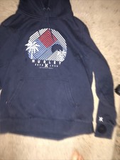 VTG HURLEY ESTD 1999 INTERNATIONAL,MENS GRAGHIC FLEECE HOODIE SIZE M