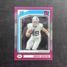 2024 Panini Clearly Donruss Brock Bowers #57 Pink Rated Rookie Raiders