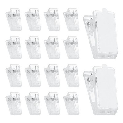 100Pcs Plastic Mini Self Adhesive Clips Sticky Clips Photo Clip, Clear