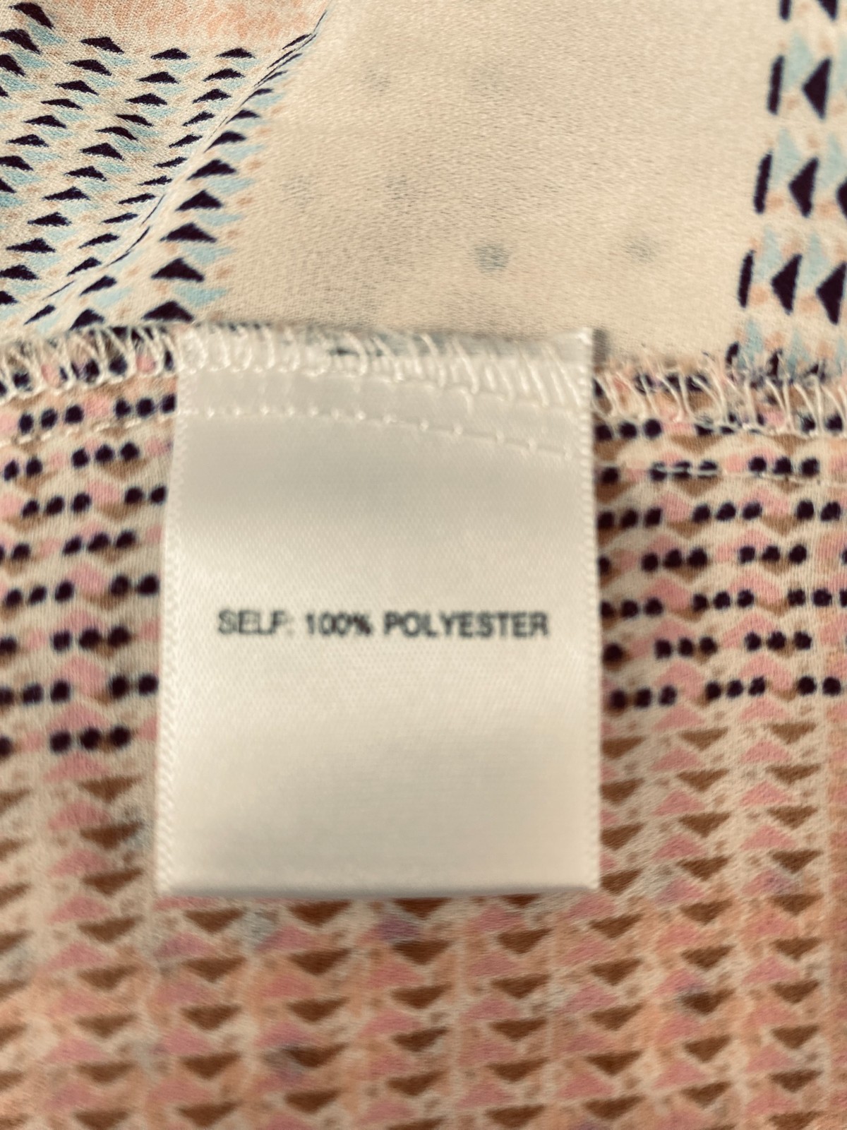 Rose & Olive Patchwork Geometric Design Blouse Sz… - image 12