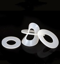 1MM-5MM THICK WHITE SILICONE HIGH TEMP FLAT RING RUBBER WASHER SEAL GASKETS