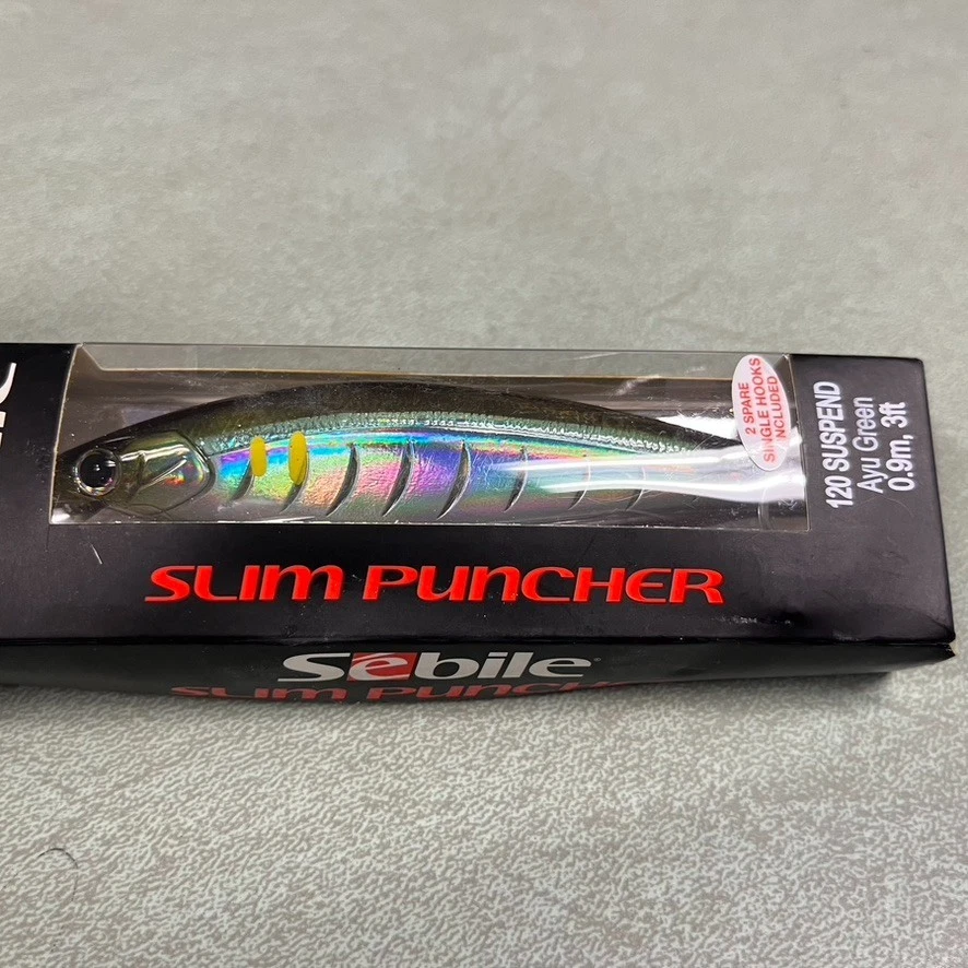 2- SEBILE Perforadora Delgada 120 4 3/4" 7/8 OZ Suspensión Jerkbait Color VERDE AYU Foto 4 de 4