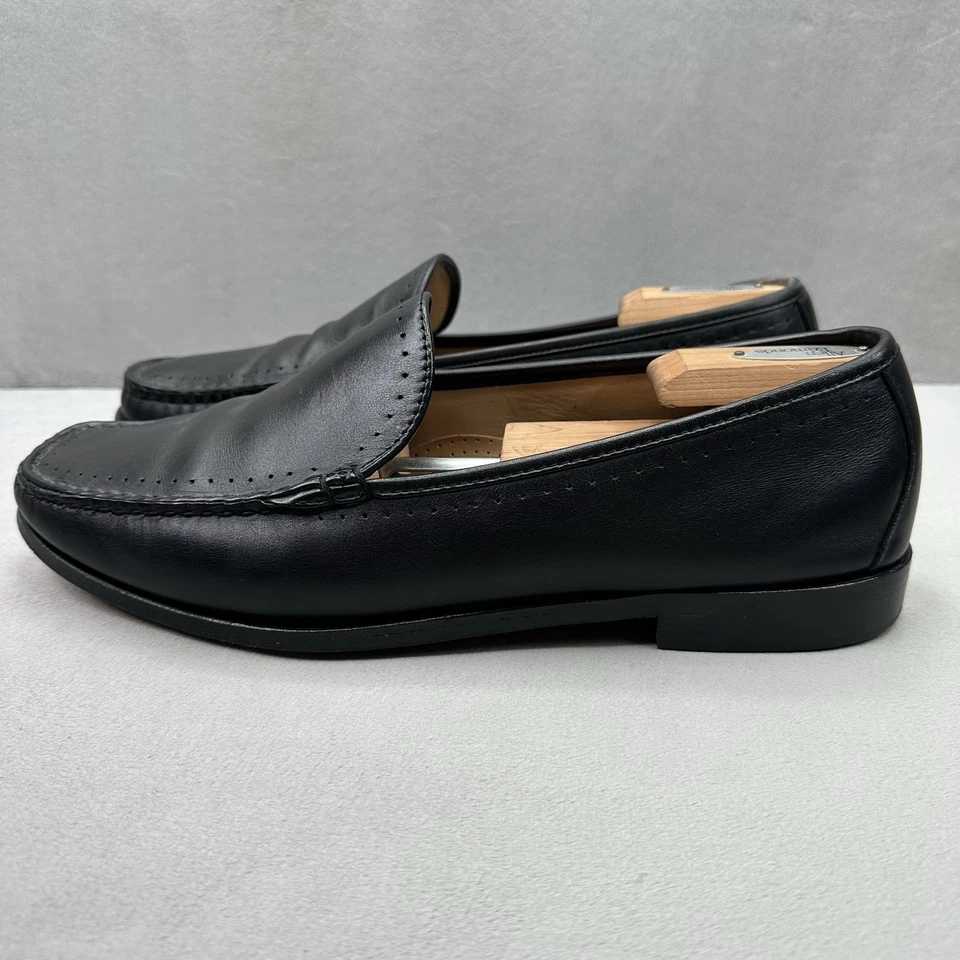 Mocasines venecianos extra anchos Allen Edmonds Granby para hombre talla 12 (3E) cuero negro Foto 3 de 4