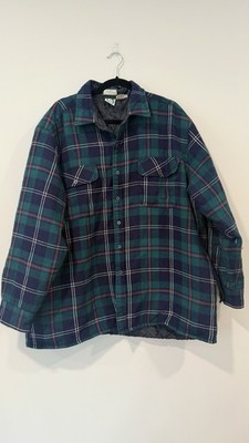 Vintage Men s Appalachian Trail Quilted  Wool Plaid Jacket Shacket Size XXL