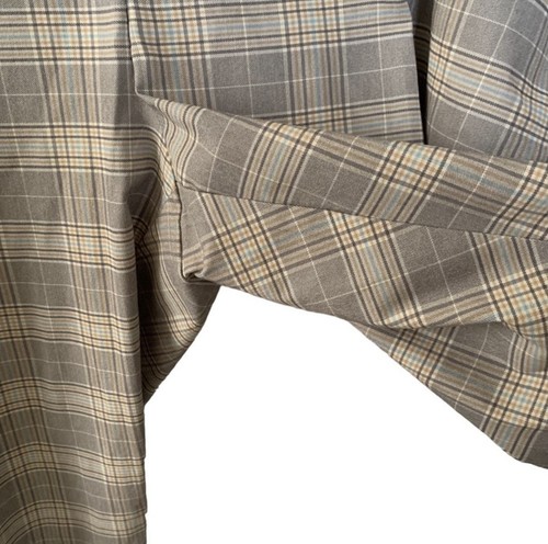 Penningtons Women Pull On Pants Plus Size 32 / 5X Plaid Beige Tan Stretch Modern - Picture 7 of 15
