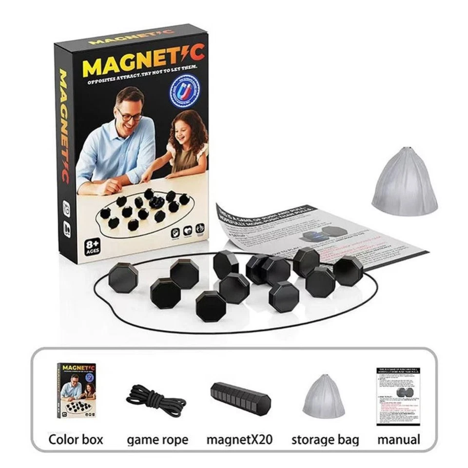 Magnetic Travel Chess Game – Portable Family Strategy Board Set with Stones AUS - image 3 of 4