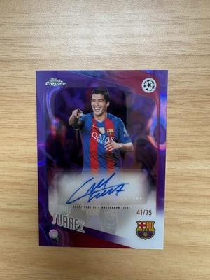 Luis Suárez Auto /75 Topps UCC Chrome FC Barcelona Autograph 41/75