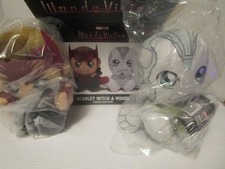 Marvel WandaVision Scarlet Witch  Vision Kuricha Chibi Plush Figures Ltd Ed NEW