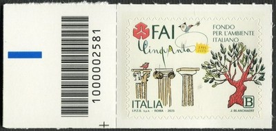ITALY 2025: 50th anniversary of the foundation of the FAI with barcode 2581