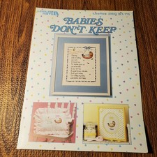 Leisure Arts Babies Don't Keep Counted Cross Stitch Pattern Leaflet 350