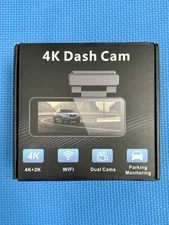 Dash Cam - 4K+2K Full HD - w/ WiFi - Front and Rear Dash Camera - for Cars - New