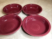 Set Of 4- Homer Laughlin Fiestaware 7" Soup Bowls Cinnabar - Fiesta Ware