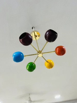 Mid Century Modern Sputnik Kronleuchter Mehrfarbig Deckenleuchte Leuchte Lampe