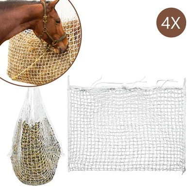 MARKENLOS Heunetz Engmaschig Heubeutel Futternetz Maschenweite 3x3 cm nicht geknotet 1-4x