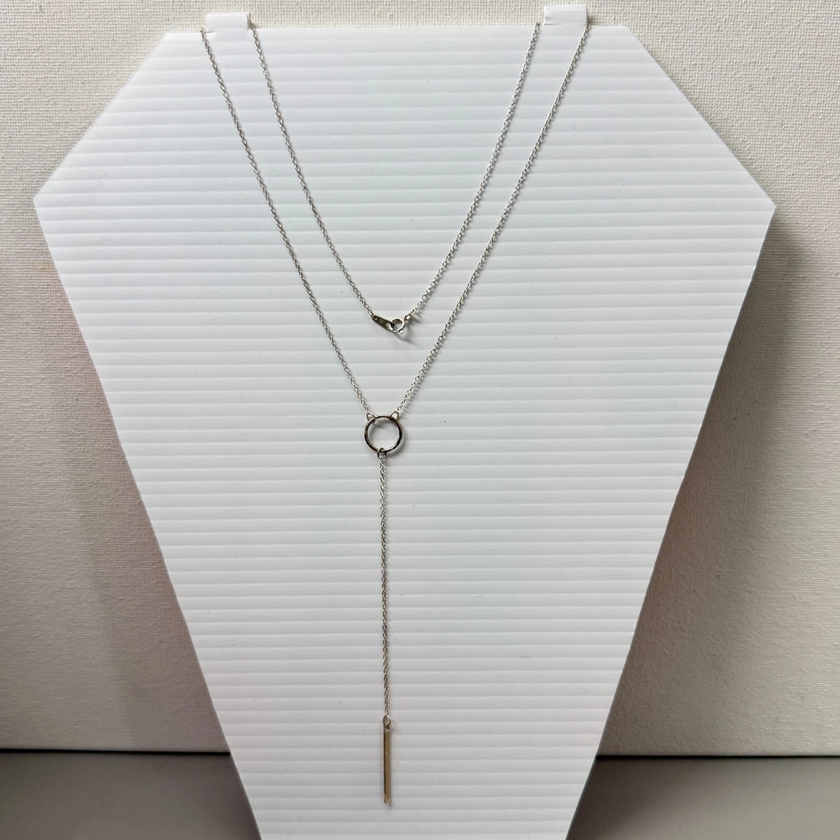 Lariat without Stone Sterling Silver Fine Necklaces & Pendants 925