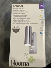 Blooms Cardiac Crome Outdoor Wall Light with PIR 760lumen IP44